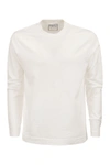 Fedeli Extreme Long-sleeved Giza Cotton T-shirt In White
