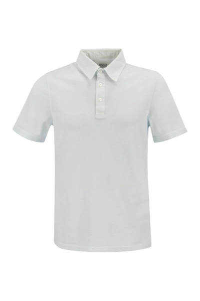 Fedeli Short-sleeved Polo Shirt In Sky
