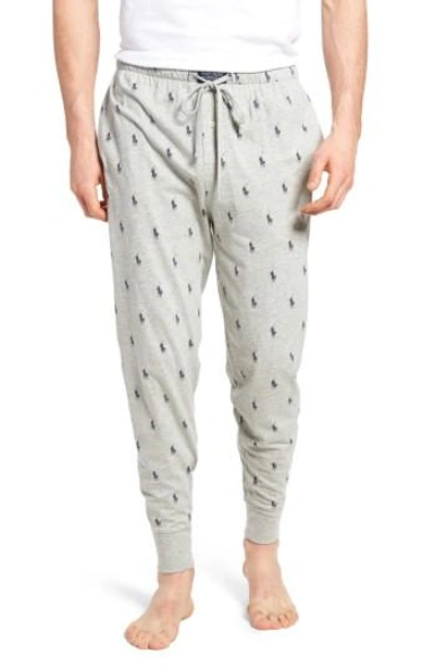 Polo Ralph Lauren Pony Print Lounge Pants In Grey