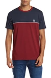 Original Penguin Colorblock Crew T-shirt In Dark Sapphire
