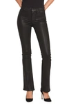 Hudson Barbara Coated High Waist Bootcut Jeans In Noir Coated