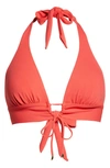Robin Piccone Aubrey Halter Top In Poppy