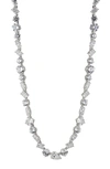 Nadri Large Cubic Zirconia Choker Necklace In Rhodium