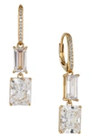 NADRI DOUBLE DROP CUBIC ZIRCONIA EARRINGS