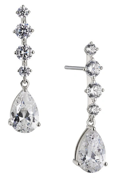 NADRI CUBIC ZIRCONIA DROP EARRINGS