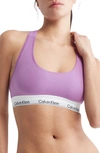 CALVIN KLEIN MODERN COTTON COLLECTION COTTON BLEND RACERBACK BRALETTE