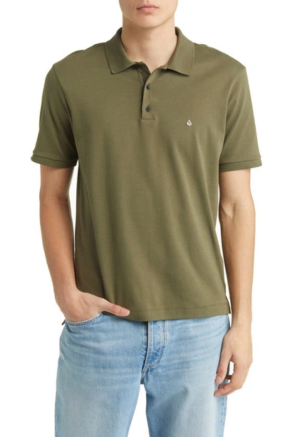 Rag & Bone Interlock Slim Fit Performance Polo In Olvenight