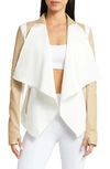 BLANC NOIR DRAPE FRONT JACKET