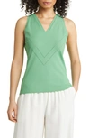 Capsule 121 Eugenia V-neck Sweater Tank In Green