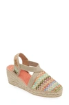Toni Pons Terra Wedge Espadrille Shoe In Multi Beige