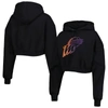 THE WILD COLLECTIVE THE WILD COLLECTIVE BLACK PHOENIX MERCURY WASHED CROPPED PULLOVER HOODIE