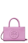 Tory Burch Mini Ella Faux Leather Tote In Bright Amethyst