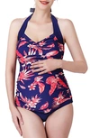 KIMI AND KAI DULCE FLORAL PRINT TWO-PIECE MATERNITY SWIMSUIT