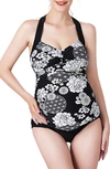 KIMI AND KAI CHANA FLORAL PRINT TWO-PIECE MATERNITY SWIMSUIT