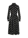 Dolce & Gabbana Logo Silk-blend Midi Dress In White/black
