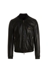 Dolce & Gabbana Black Dg Essential Bomber Jacket In Black