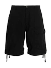 Ten C Drawstring Cotton Cargo Shorts In Black