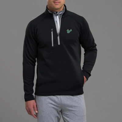 Zero Restriction Usf | Z500 1/4 Zip Pullover | Collegiate In Black/metallic Silver