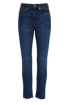 Rag & Bone Nina High Waist Raw Hem Ankle Skinny Jeans In Jasper