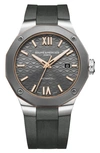 Baume & Mercier Riviera Automatic 42mm Stainless Steel, Titanium And Rubber Watch, Ref. No. 10660 In Slate-grey