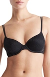 Calvin Klein Seductive Comfort Lift Stretch-recycled Polyamide Bra In Black