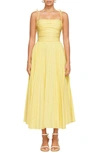 Simkhai Caroline Cotton Blend Poplin Sundress In Limoncello