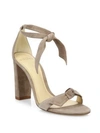 Alexandre Birman Clarita Bow Suede Sandals In Cameo