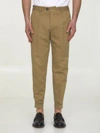 Pt Torino Cotton And Linen Trousers In Beige