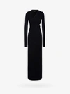 Versace Black Cut-out Hooded Maxi Dress In Viscose Woman In Black