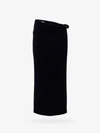 Versace Opaque Viscose Jersey Knotted Midi Skirt In Black