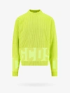 Gcds Cotton Sweater With Embroidered Logo In Green