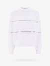 Gcds Horizontal-stripe Long-sleeve Sweatshirt In White