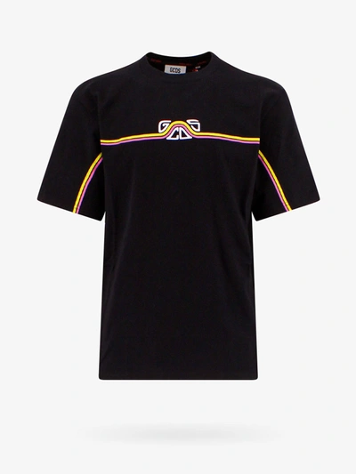 Gcds Logo-print Detail T-shirt In Black