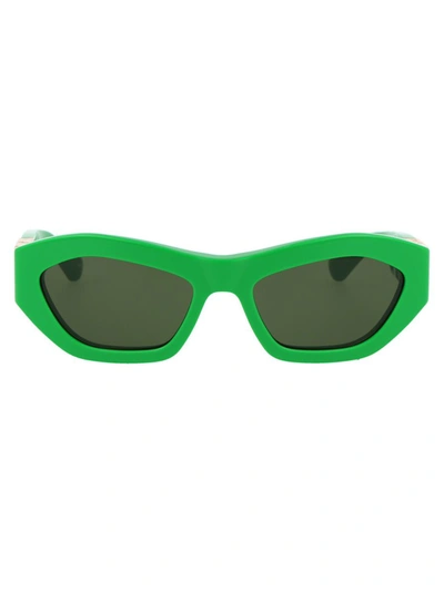 Bottega Veneta Bv1221s Sunglasses In 003 Green Green Green