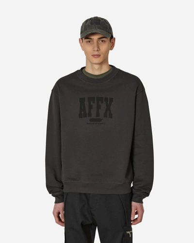 Affxwrks Varsity Crewneck Sweatshirt In Black