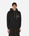 Aries Hoodie With Drawstring Hood And Back Detail In Black
