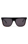 Diff Stevie 55mm Flat Top Sunglasses In Grey