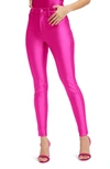Good American Good Waist High Shine Compression Leggings In Fuchsia Pink001