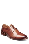 Stacy Adams Kallum Cap Toe Lace Mens Cap Closed Toe Oxford Shoes In Cognac