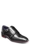 Stacy Adams Men's Karson Wingtip Double-monk Strap Dress Shoe In Black