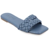 Journee Collection Womens Sawyerr Slide Sandals In Blue