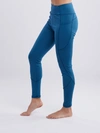 Jupiter Gear High-waisted Classic Gym Leggings With Side Pockets In Blue
