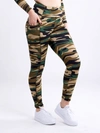 Jupiter Gear High-waisted Tactical Outdoor Leggings With Side Cargo Pockets In Green