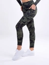 Jupiter Gear High-waisted Tactical Outdoor Leggings With Side Cargo Pockets In Green