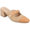 Journee Collection Women's Dalla Block Heel Mary Jane Mules In Brown