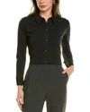 Theory Riduro Organic Cotton Button-up Shirt In Black
