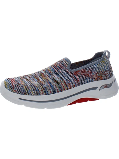 Skechers Go Walk Arch Fit-vivid Sparks Womens Fitness Lifestyle Slip-on Sneakers In Multi