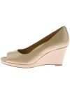 Naturalizer Olivia Womens Padded Insole Peep Toe Wedge Heels In Multi