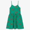 THE ANIMALS OBSERVATORY TEEN GIRLS GREEN COTTON LOGO BIRD DRESS