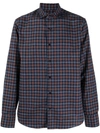 Deperlu Check-pattern Long-sleeve Shirt In Red